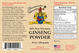 Burmeister Ginseng, 1 lb. Ginseng Powder label