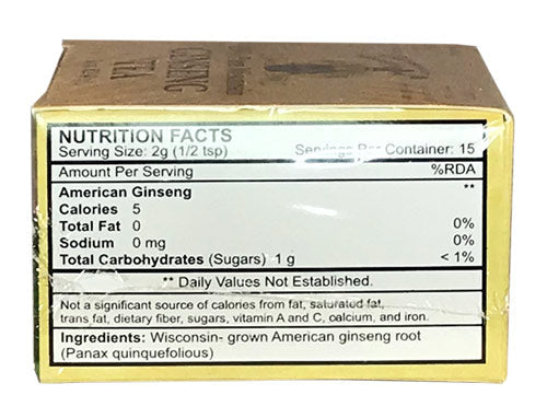 Ginseng Tea 茶用西洋参块 1 oz Carton (15 servings) — 3 pack bundle