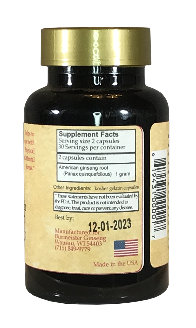Ginseng Capsules (30 servings) — 2 pack Bundle