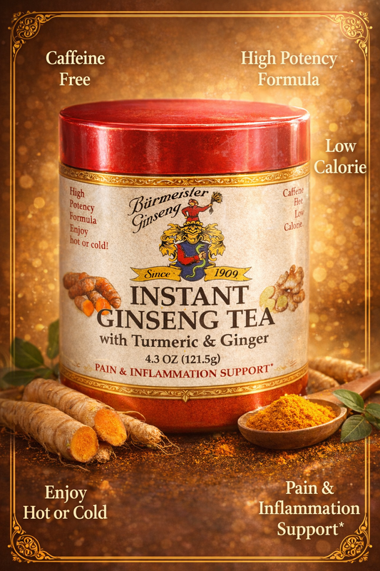 Instant Golden Milk with American Ginseng Beverage Concentrate, 4.3 oz (30 servings) 黄金西洋参浓缩牛奶饮料
