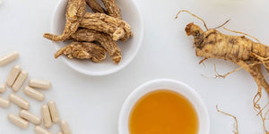 Ginseng capsules, teas, and roots
