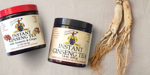 Instant Ginseng Tea bundle, regular and Turmeric & Ginger
