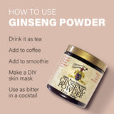 How to use ginseng powder, tea, coffee, smoothie, skin mask 