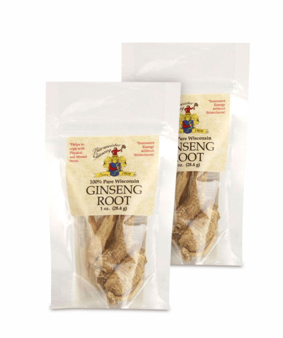 Ginseng Root, 1 oz bag 2 pack bundle, 100% Pure Wisconsin Ginseng