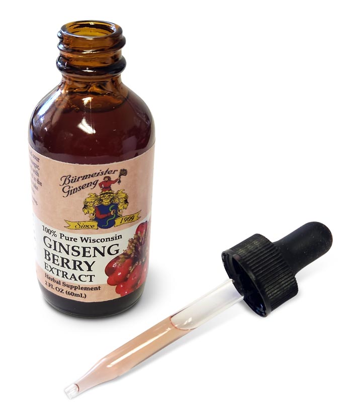 American Ginseng Berry Extract, fermented extract, 1:3 ration, 2 oz 60ml, 30 servings