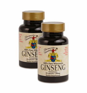 Ginseng Capsules, 60 Capsules, 500 mg, 30 servings, 2 pack bundle