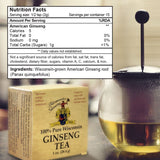 Burmeister Ginseng Loose Tea Carton Nutrition Facts 